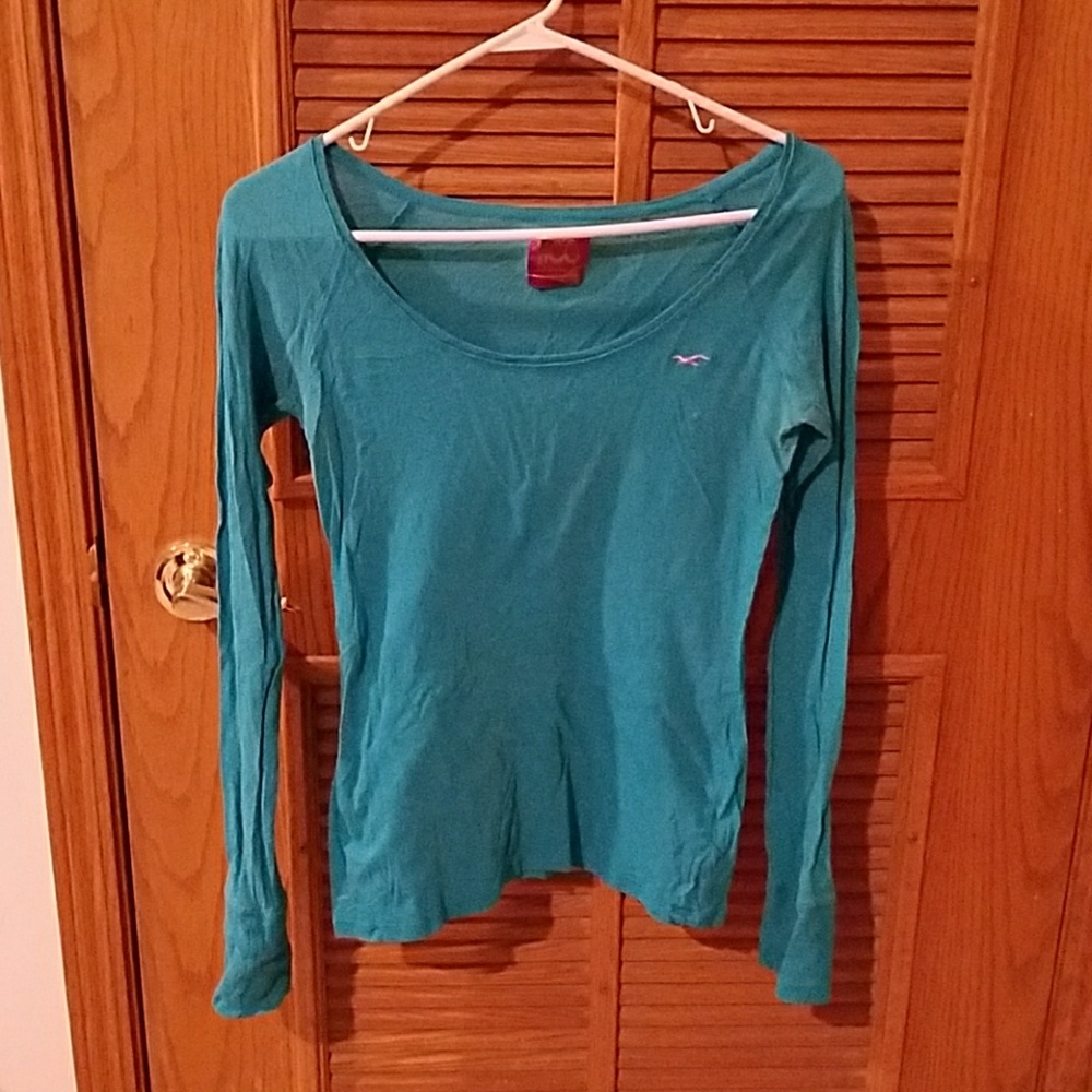 Long sleeve teal shirt from Hollister